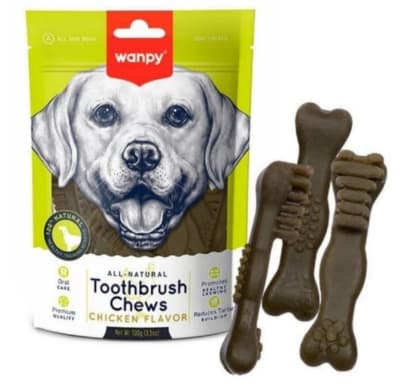 WANPY TOOTHBRUSH HUESITOS DE SABOR DE VACUNO (100 GR)