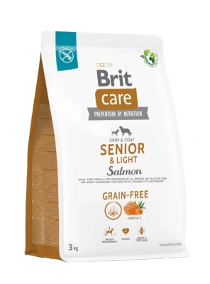 BRIT CARE (PERRO) GF SENIOR & LIGHT SALMON (3KG)