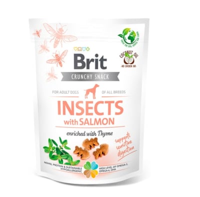 BRIT CRUNCHY SNACK INSECTS WITH SALMON 200 GR1