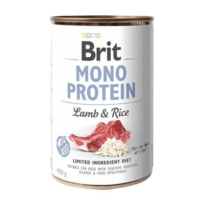 BRIT PATE MONO PROTEIN LAMB& RICE 400gr1