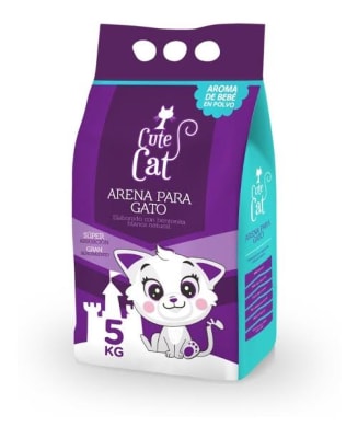 CUTE CAT ARENA PARA GATO AROMA DE BEBE EN POLVO1
