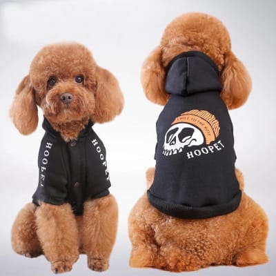 HOOPET CHOMPA NEGRA SKULL CON CAPUCHA