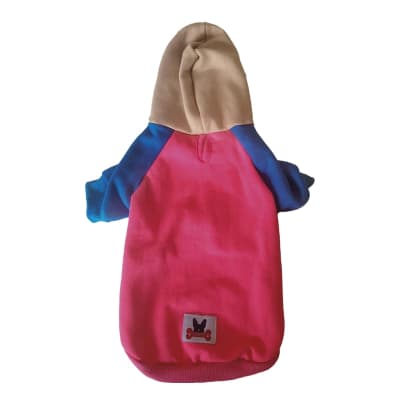COSHUPET POLERA COLORFUL FUCSIA CON AZUL1
