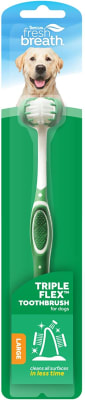 TROPICLEAN FRESH BREATH TRIPLE FLEX CEPILLO DE DIENTES PARA PERROS RAZAS MEDIANAS