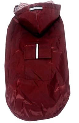 IMPERMEABLE TIPO CAPA CON MALLA COLOR VINO