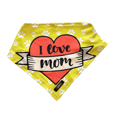 COSHUPET BANDANA I LOVE MOM- LARGE1