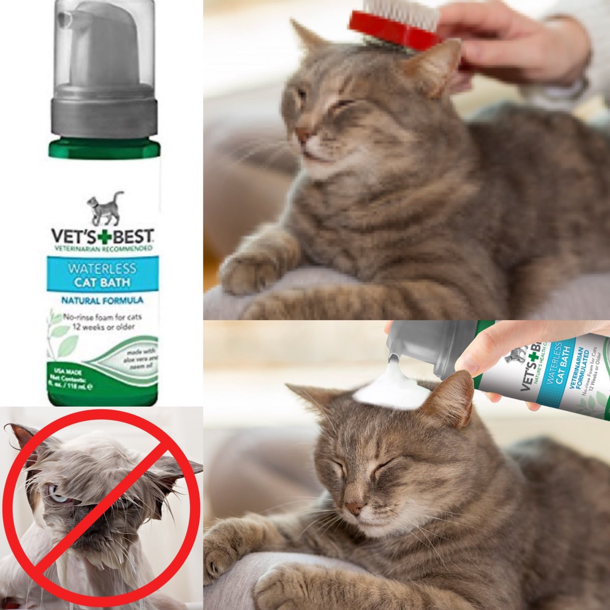 VET´S+BEST WATERLESS CAT BATH 147 ML Pet Mas