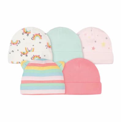 Set 5 Gorros Gerber gato arcoiris1