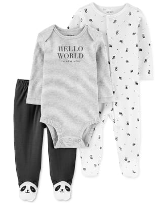 Conjunto Carter's 3 piezas oso panda1
