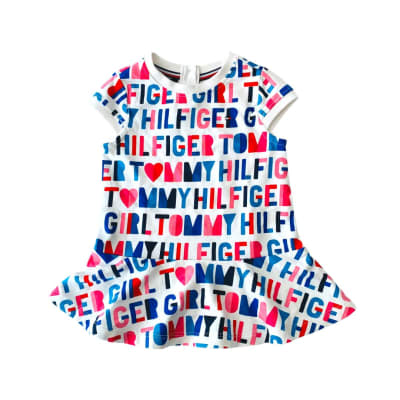 Vestido Tommy Hilfiger Kids letras blanco1