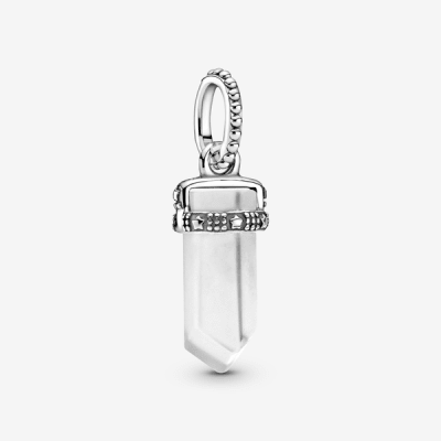 Pendiente Pandora cuarzo blanco1