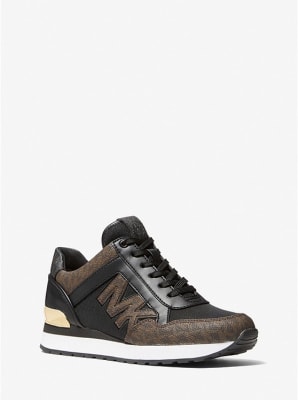 Zapatillas Michael Kors Maddy Letras Cafe Negras