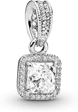 Pendiente Pandora cuadrado circon1