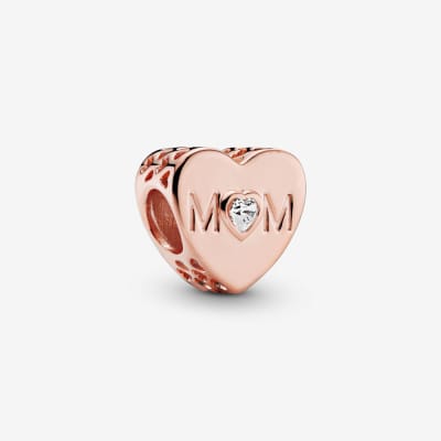Charm Pandora corazon mom con circon rose gold1