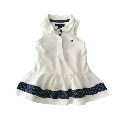 Vestido Tommy Hilfiger Kids cuello blanco1