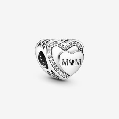 Charm Pandora Corazon de mama resplandeciente1