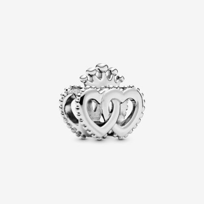 Charm Pandora corazones entrelazados con corona1