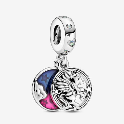 Charm Pandora unicornio fondo fucsia1