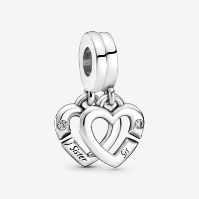Charm Pandora sisters corazones colgantes1