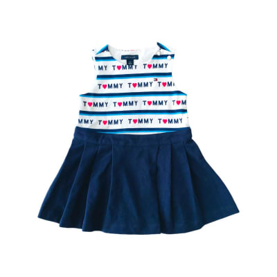 Vestido Tommy Hilfiger Kids letras azul marino1