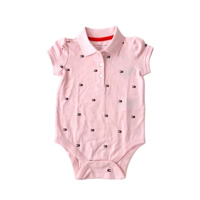 Body Tommy Hilfiger Kids tipo pique rosada