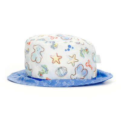 Gorro playa Baby Tous estampado acua celeste1