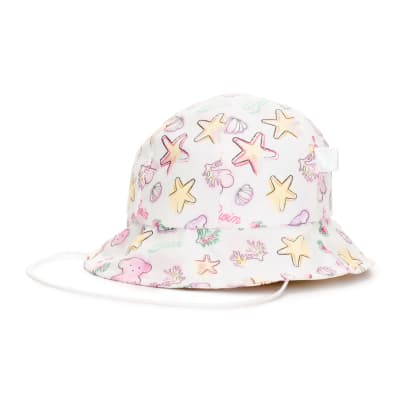 Gorro playa Baby Tous estampado acua rosado1