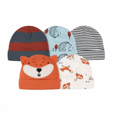 Set 5 Gorros Gerber zorro naranjo1