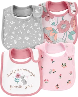 Set 4 baberos Carter´s rosa1