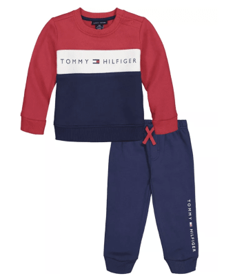 Buzo Tommy Hilfiger Kids sin cierre rojo/azul/blanco1