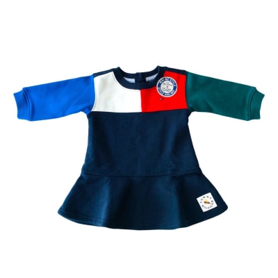Vestido Tommy Hilfiger Kids manga larga tricolor1