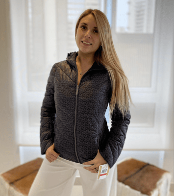 Parka Mujer Michael Kors Plumas Reversible Negra