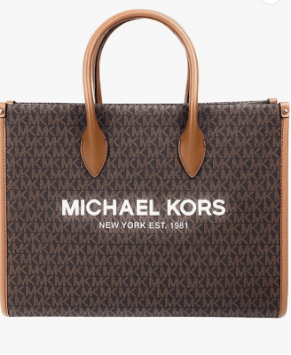 Cartera Michael Kors Mirella Cuero Mediana Monograma Cafe1