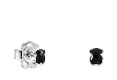 Aros Tous de plata con ónix Mini Onix1