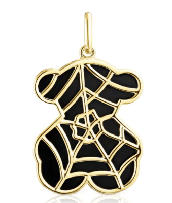 Colgante Tous oso grande negro bañado en oro1