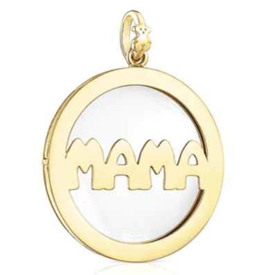 Colgante Tous redondo grande MAMA bañado oro1