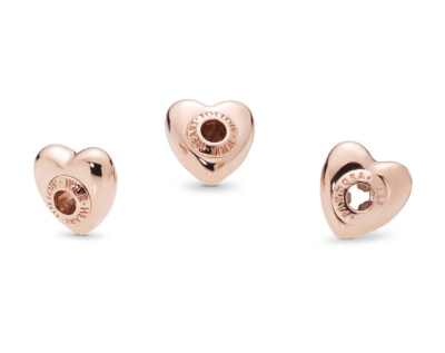 Charm Pandora Essence separador corazon rosegold