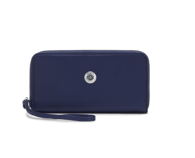 Billetera Kipling Imali azul satin1