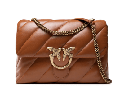 Cartera Pinko Love Big Puff Maxi Camel1