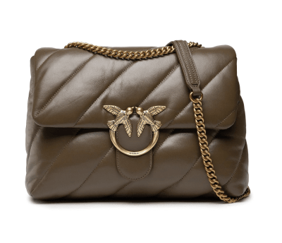 Cartera Pinko Crossbody Love Classic Puff Grande Cafe1