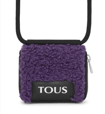 Monedero Tous empire felpudo morado letras negras1