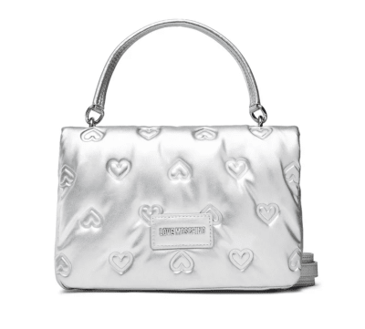 Cartera Love Moschino Crossbody Plateado1