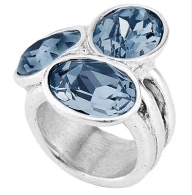 Anillo Uno de 50 Tesoro 3 cristales azules1