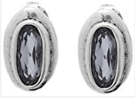 Aros Uno de 50 de plata con cristal grafito1