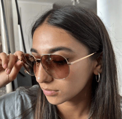Lentes Michael Kors Rodinara vidrio café pata print1