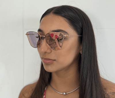 Lentes Michael Kors Outer Banks vidrio rose gold pata transparente1