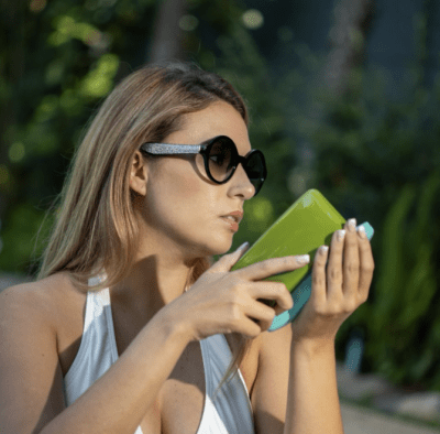 Lentes Kate Spade negros redondos patas glitter1