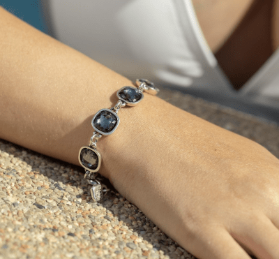 Pulsera Uno de 50 cristales grafitos1