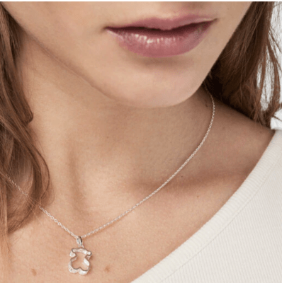 Collar Tous Galaxy borde forma de Oso plata1