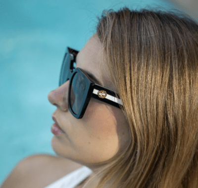 Lentes Gucci negros pata línea blanca1